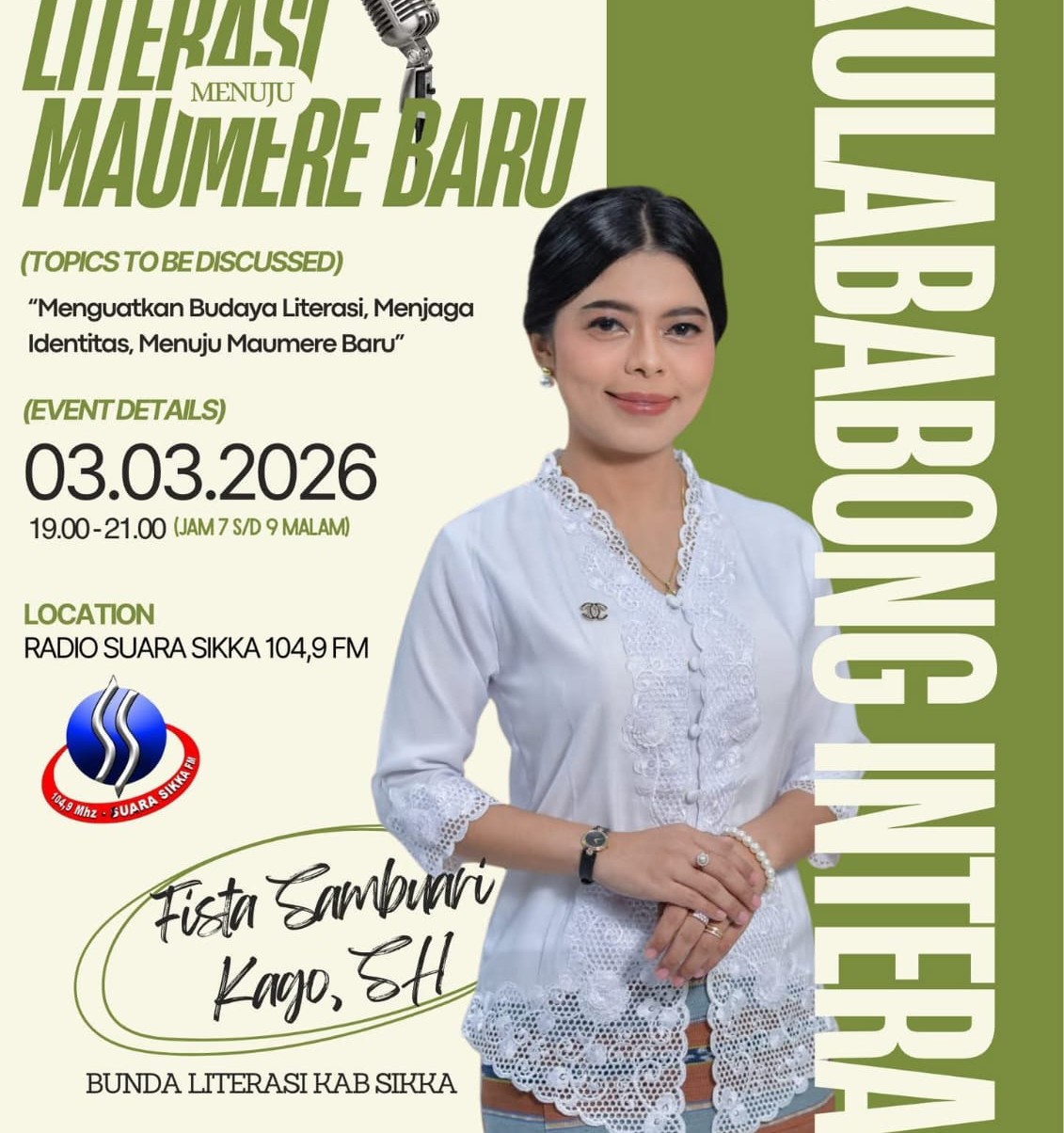 Kulababong Interaktif "Menguatkan Budaya Literasi Menjaga Identitas Menuju Maumere Baru"